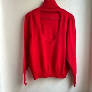 ASOS | Red Open Back Turtle Neck Sweater